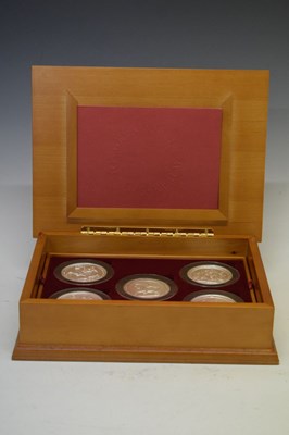 Lot 107 - Royal Mint - Great Seals of the Realm 'Nineteenth Century' silver five medallion set