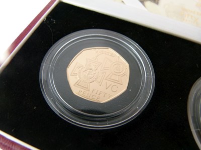 Lot 110 - Royal Mint - The Victoria Cross 1856-2006 United Kingdom 2006 Gold Proof Fifty Pence Coins