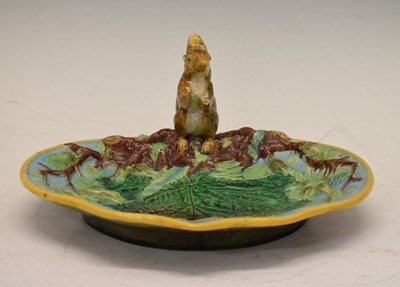 Lot 347 - George Jones majolica nut dish