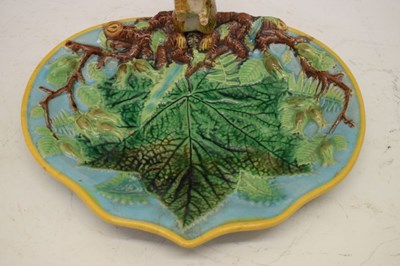 Lot 347 - George Jones majolica nut dish