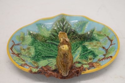 Lot 347 - George Jones majolica nut dish