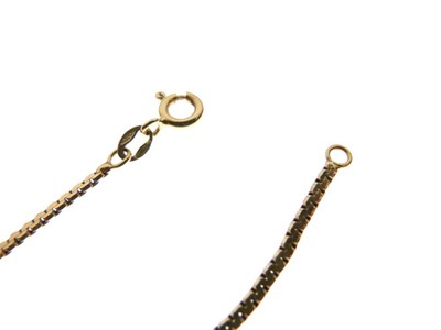 Lot 105 - Fancy plaited-link necklace
