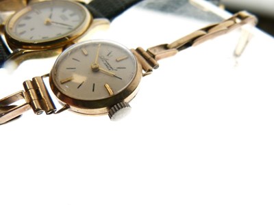 Lot 138 - Lady's gold Accurist, lady's gold Corvette watch and Seiko