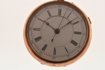 Lot 108 - Gold-plated pocket watch with centre seconds