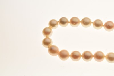Lot 71 - Boxed string of pearls with 9ct gold clasp