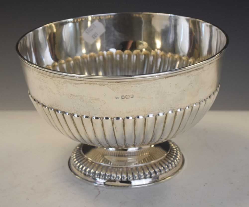 Lot 204 - Late Victorian silver pedestal bowl, Sheffield 1899