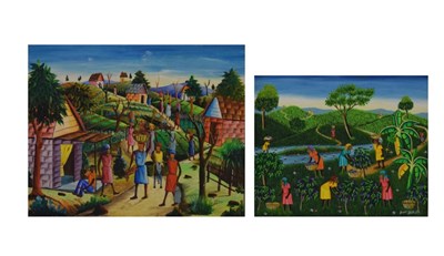 Lot 691 - Two Haitian School landscapes