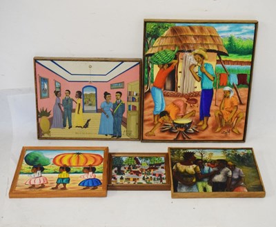 Lot 700 - Five Haitian School paintings