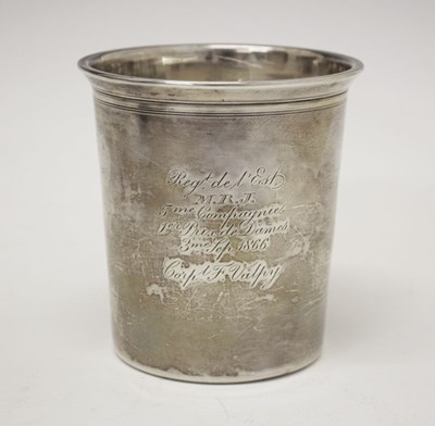 Lot 181 - Mid-19th Century French silver beaker
