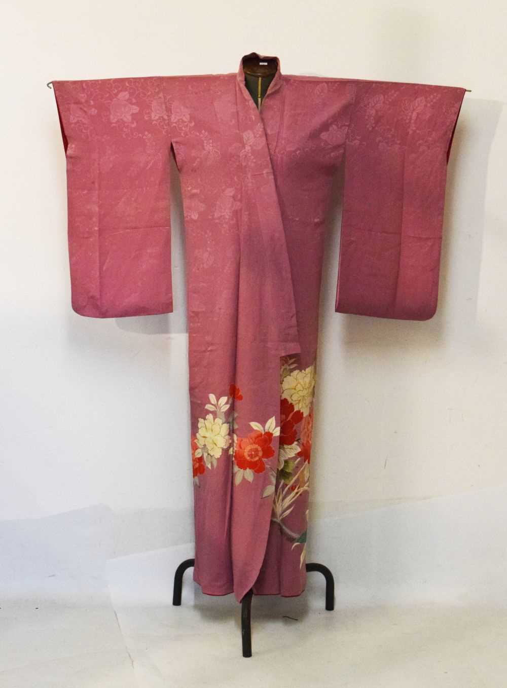Lot 200 Japanese kimono or robe, decorated with