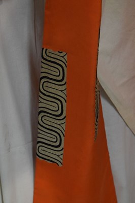 Lot 210 - Japanese obi sash, decorated with geometric panels