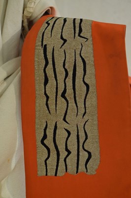 Lot 210 - Japanese obi sash, decorated with geometric panels