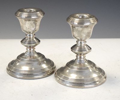 Lot 193 - Elizabeth II silver candlesticks