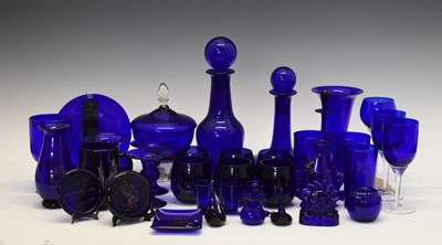 Lot 311 - Quantity of 'Bristol' blue glass