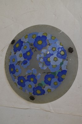 Lot 544 - Loys Lucha French Art Deco design frosted glass ceiling light