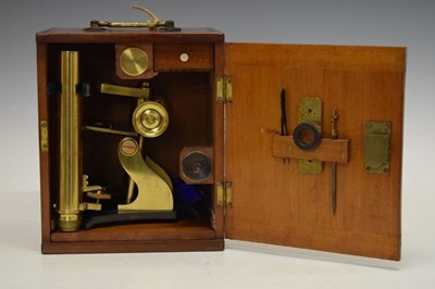 Lot 225 - Victorian cased microscope