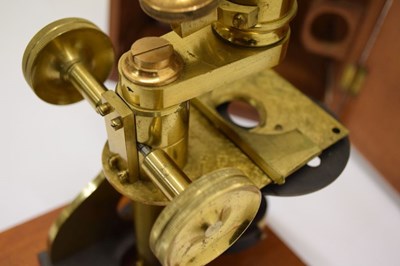 Lot 225 - Victorian cased microscope