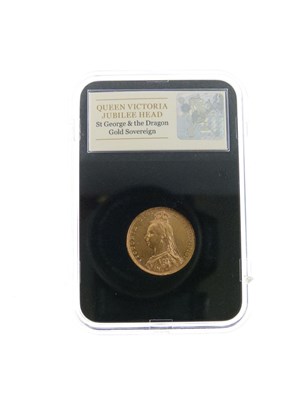 Lot 155 - Victorian Jubilee head gold sovereign, 1892