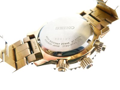 Lot 131 - Seiko  - Gentleman's Chronograph 200m gold-plated wristwatch
