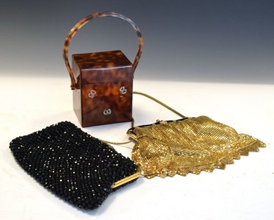 Lot 289 - Two early 20th Century clutch bags and a faux tortoiseshell bag