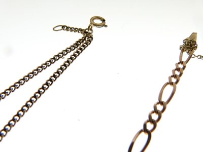 Lot 39 - Small quantity of 9ct gold chains and bracelets