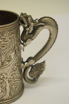 Lot 102 - Chinese export white metal mug