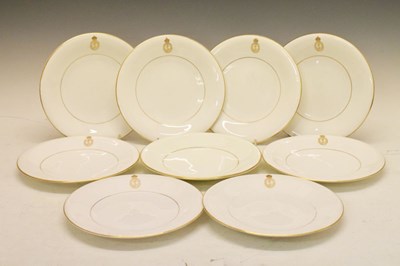 Lot 429 - Set of nine Crown Staffordshire Royal Navy Mess plates