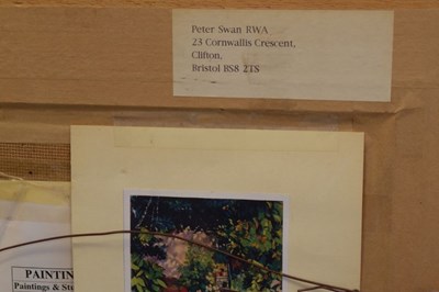 Lot 588 - Peter Swan RWA - Oil on canvas - Woodland scene