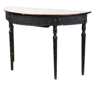 Lot 505 - George III demi-lune console table