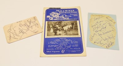 Lot 245 - Football Interest - Birmingham City 1957 programme, plus autographs