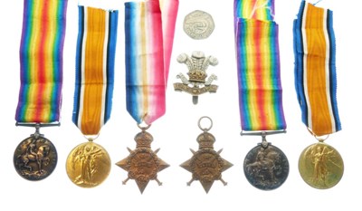 Lot 434 - Two First World War medal trios