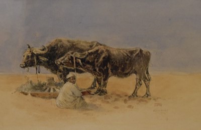 Lot 600 - William Woodhouse (1857-1937) - Pencil and watercolour - Desert scene