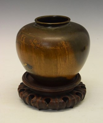 Lot 318 - Japanese bronze jar