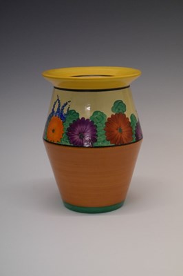 Lot 353 - Clarice Cliff Bizarre 'Gayday' pattern vase