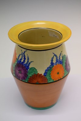 Lot 353 - Clarice Cliff Bizarre 'Gayday' pattern vase