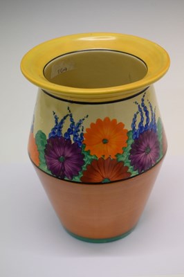 Lot 353 - Clarice Cliff Bizarre 'Gayday' pattern vase