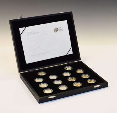 Lot 202 - Royal Mint One Pound Coin 25th Anniversary silver proof collection