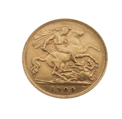 Lot 187 - Edward VII gold half sovereign, 1909