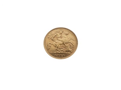 Lot 187 - Edward VII gold half sovereign, 1909