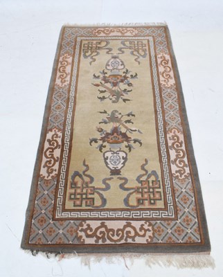 Lot 412 - Small Tibetan wool rug