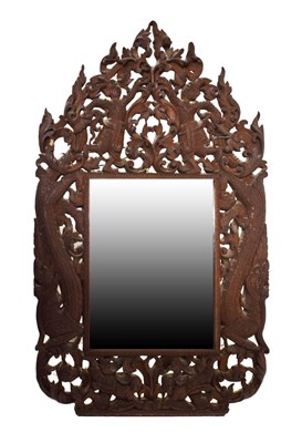 Lot 342 - South East Asian wall mirror