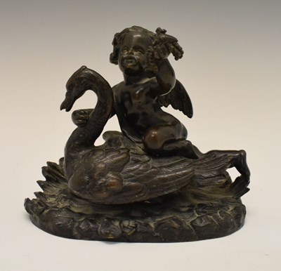 Lot 160 - 19th Century French bronze cherub and swan