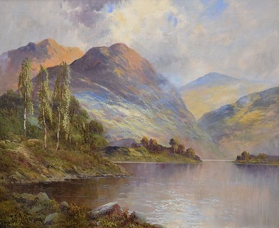 Lot 604 - Francis E. Jamieson, (1895-1950) - Oil on canvas - Loch scene