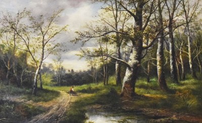 Lot 536 - S. William - Oil on board - Woodland scene