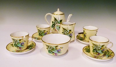 Lot 343 - Victorian porcelain tea set