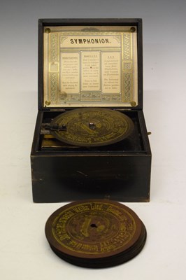 Lot 295 - 19th Century German made 'Symphonion' table-top Polyphon and discs