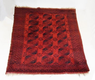 Lot 509 - Afghan rug, 'elephant's foot' guls