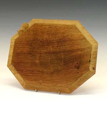 Lot 233 - Workshop of Robert 'Mouseman' Thompson, oak octagonal breadboard or cheese board