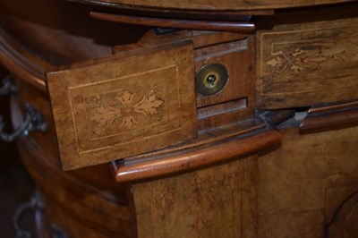 Lot 645 - Fine Victorian burr walnut kidney-shaped pedestal desk by Gillow & Co