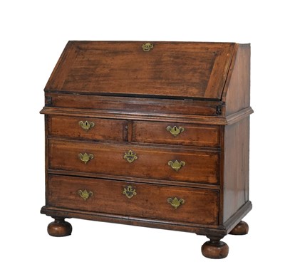 Lot 679 - Early 18th Century fruitwood bureau